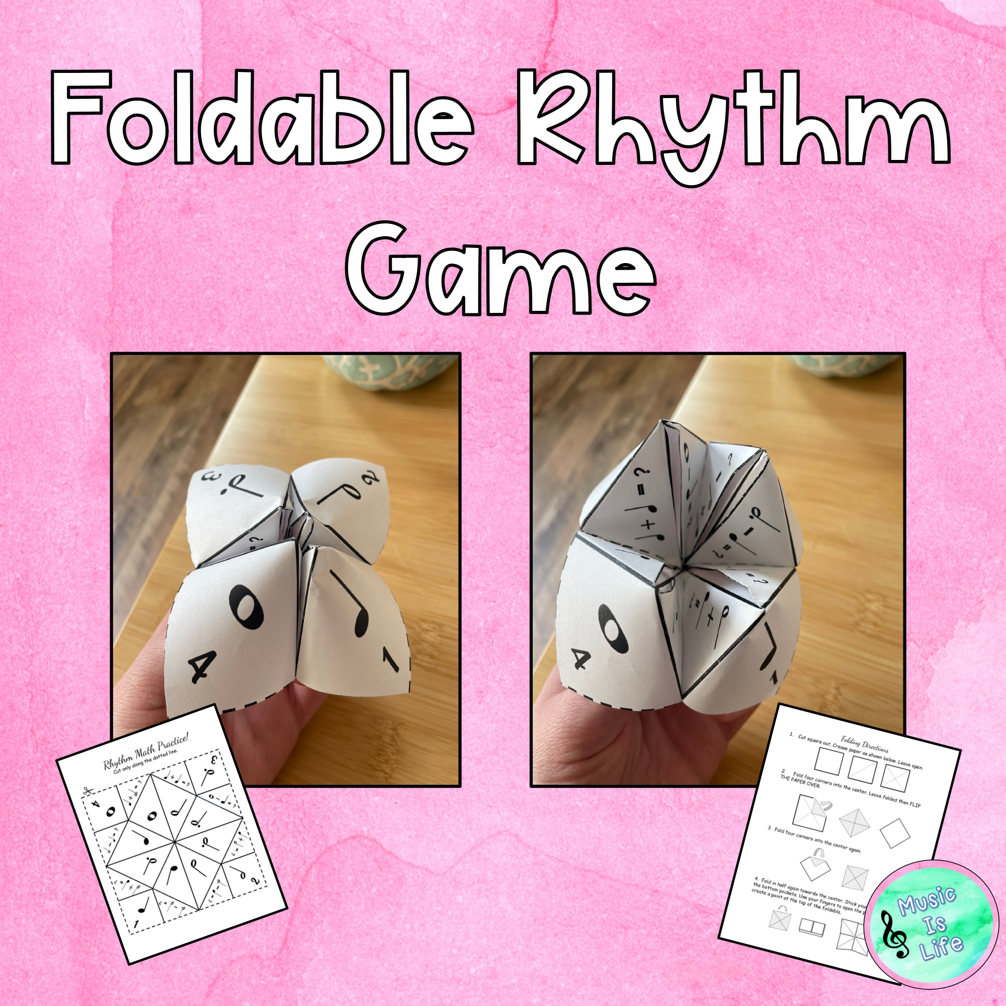Foldable Rhythm Game - Rhythm Math Practice