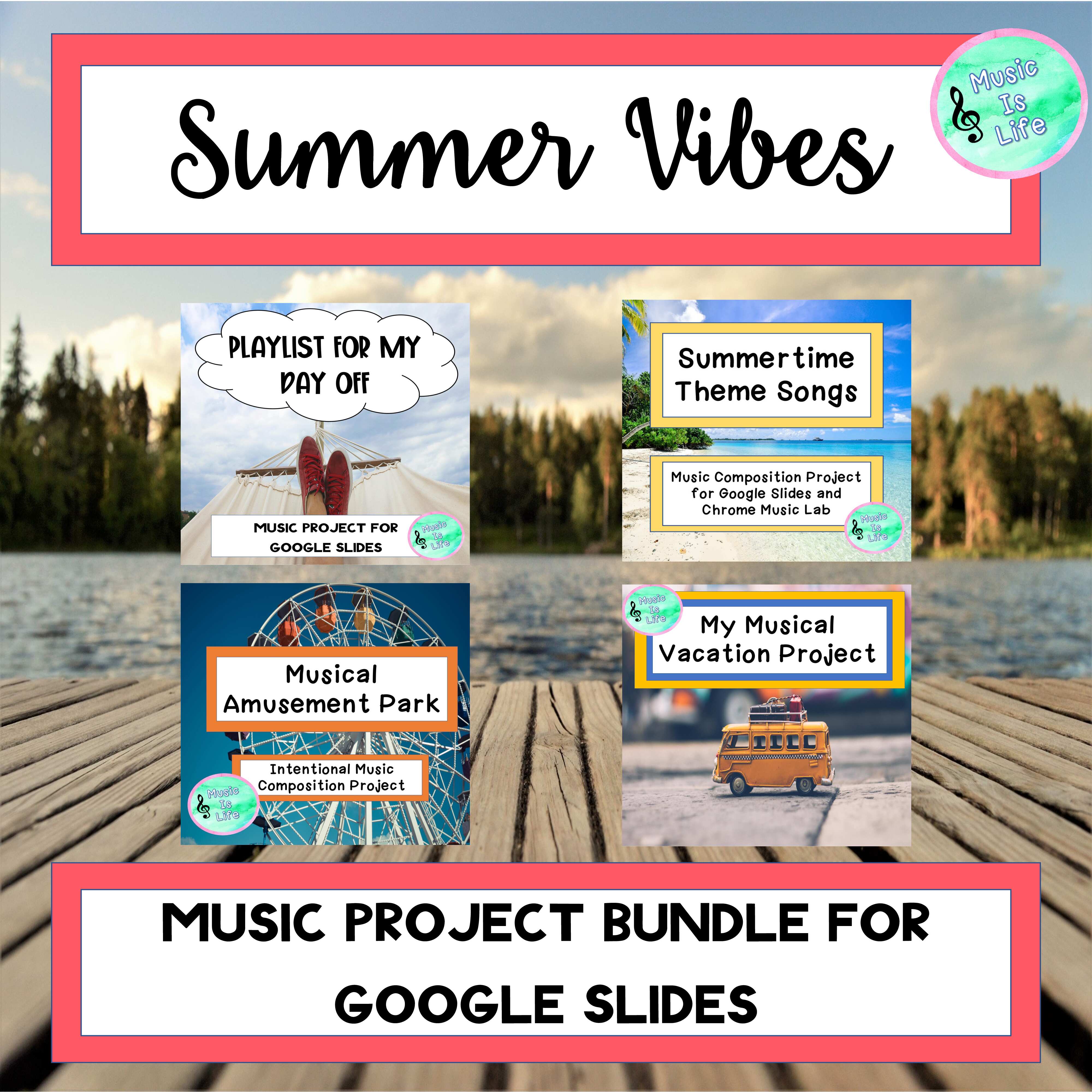 Summer Vibes - Music Project Bundle For Google Slides